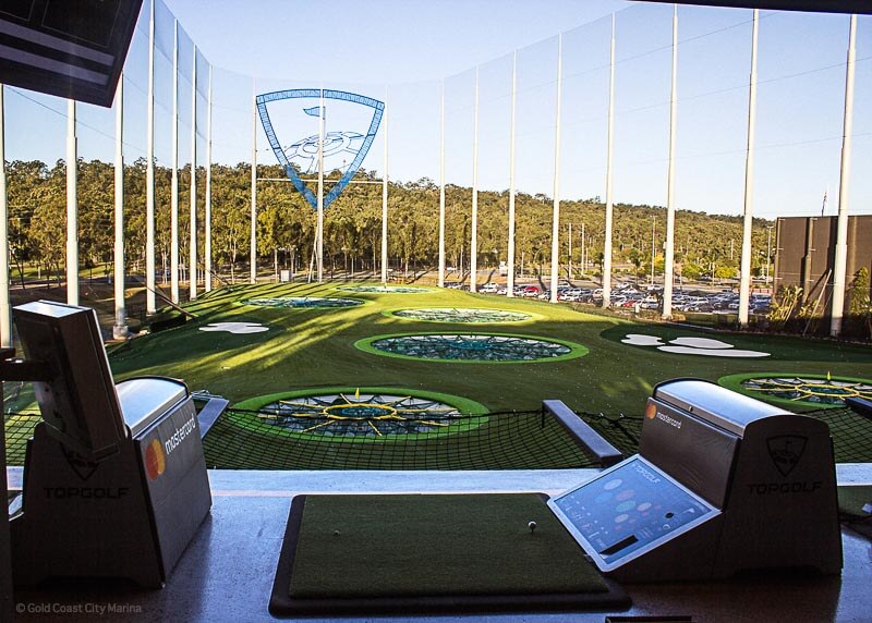 The driving range at Topgolf Gold Coast